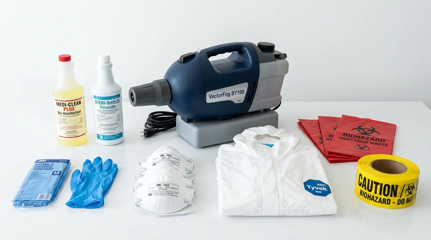 Professional biohazard remediation crew working in Olmsted Falls